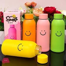 Cute Smiling Face Stainless Steel Insulated Water Bottle