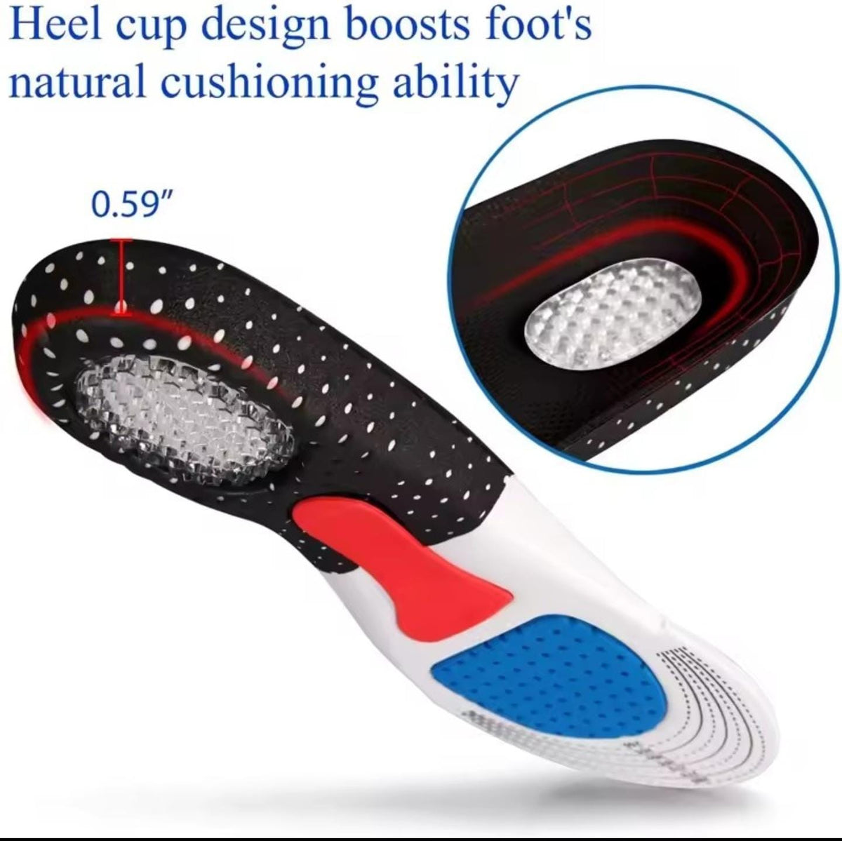 Orthotic Arch Support Shoe Insoles – Plantar Fasciitis & Heel Pain Relief Inserts (Cut-to-Fit)