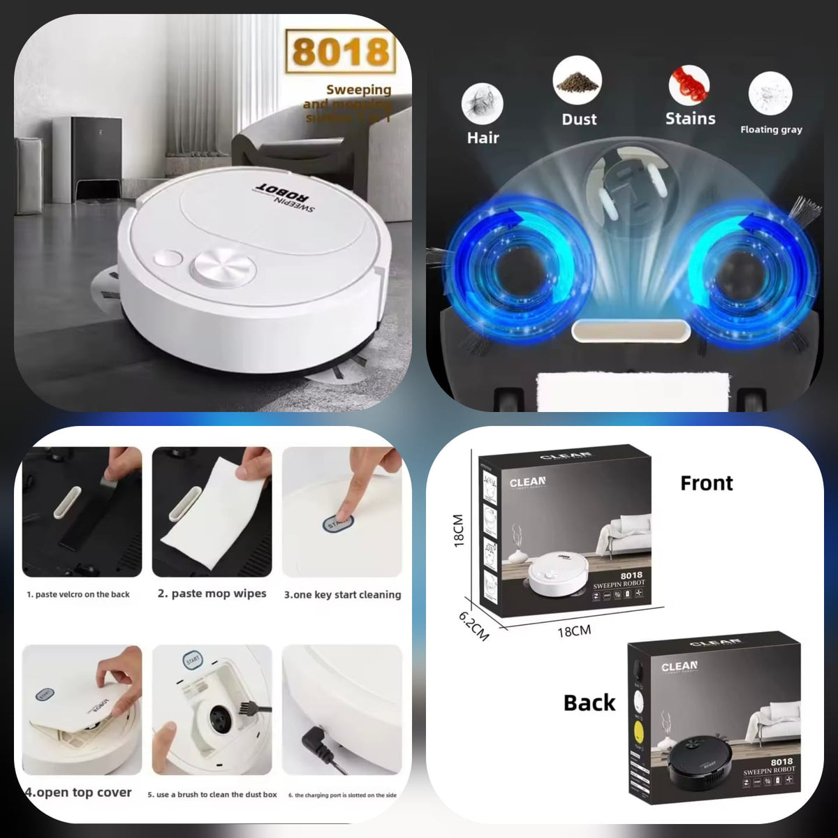 3-in-1 Smart Robot Vacuum Cleaner & Mop – Automatic Floor Sweeper & Sweeping Machine