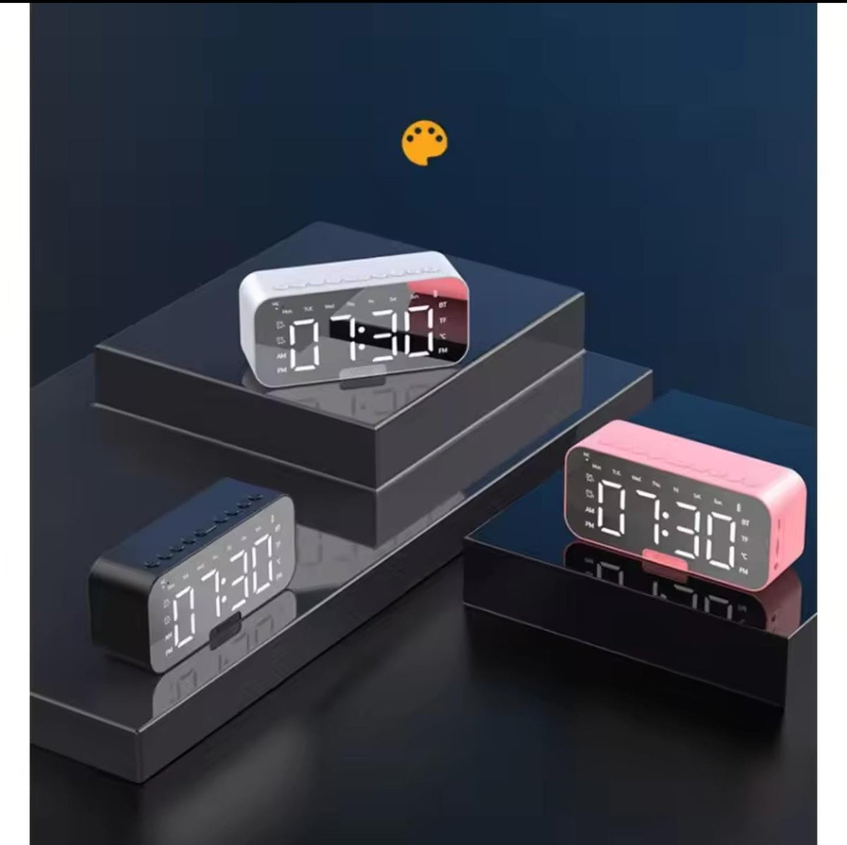 Smart Digital Alarm Clock with Wireless Bluetooth Speaker