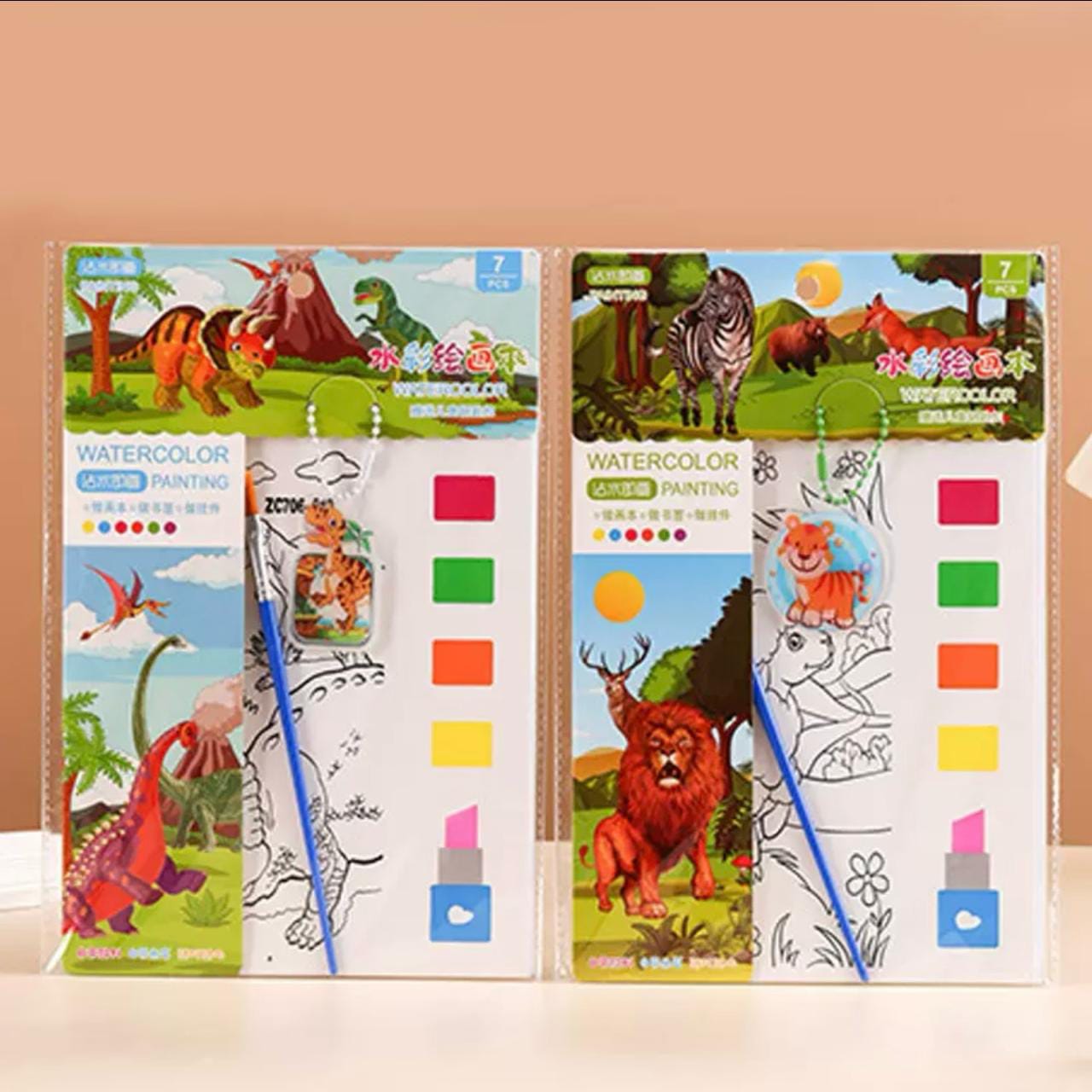 Magic Water Coloring Book for Kids | Reusable Water Painting Book with Magic Pen | Montessori Educational Drawing & Travel Activity Toy