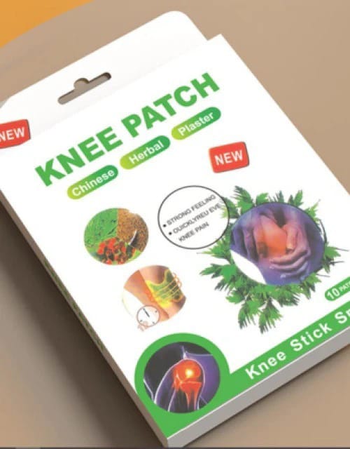 Herbal Knee Pain Relief Patches – Natural Knee Support Patches for Joint, Arthritis & Muscle Relief | 10 Pack