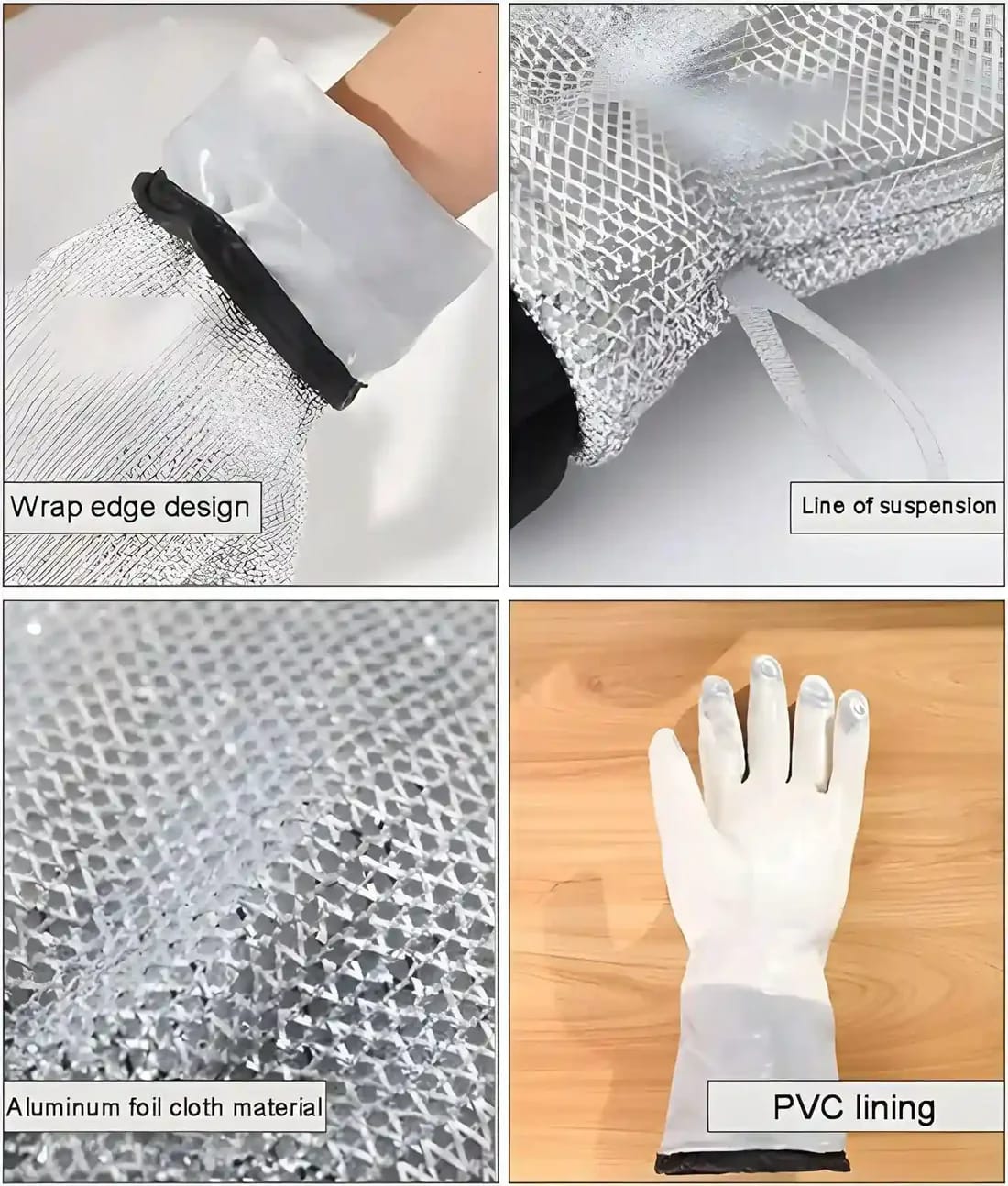 Reusable Wire Dishwashing Gloves – Heavy Duty Metal Mesh Cleaning Gloves for Pots, Pans, Kitchen, BBQ Grill & Tough Stains