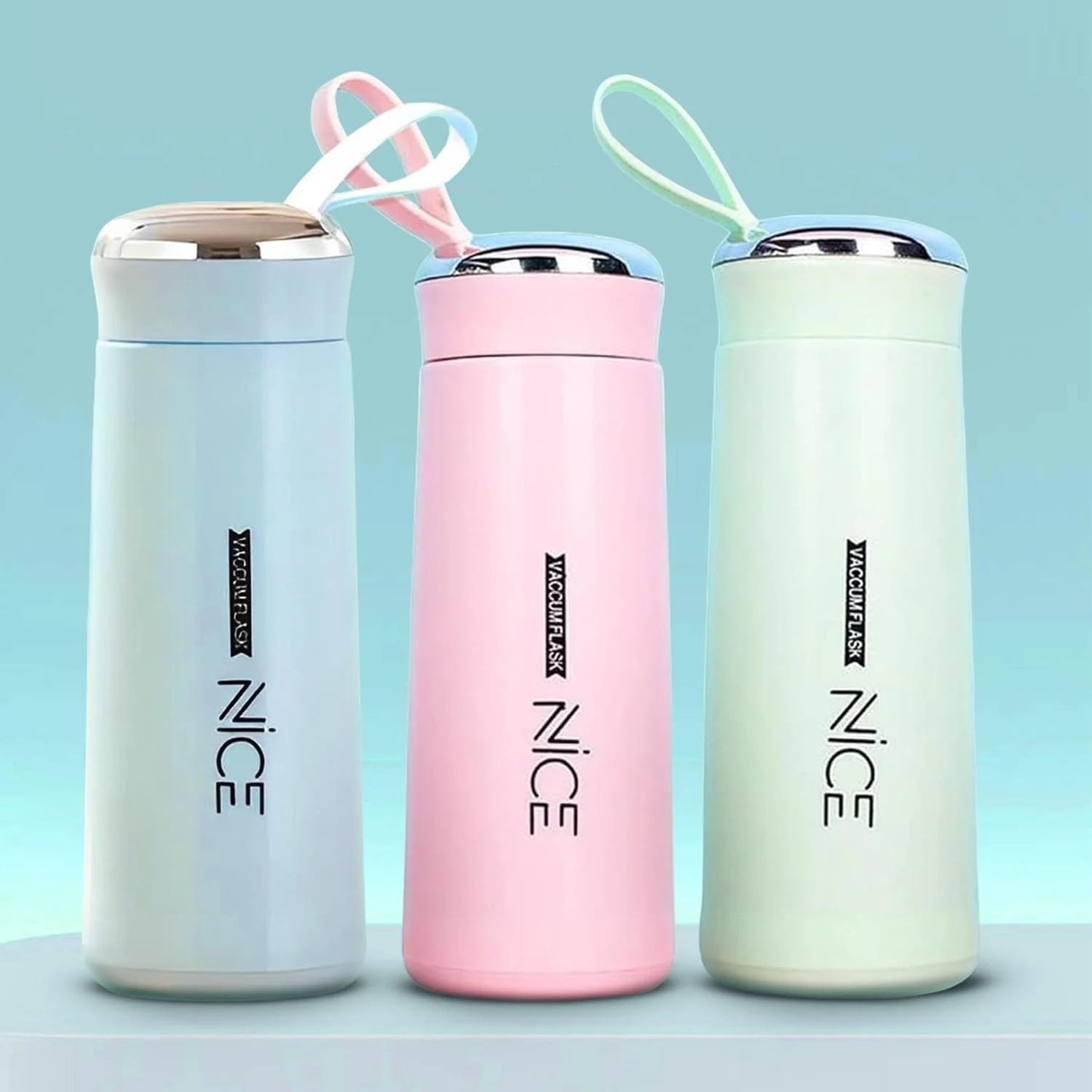 Stainless Steel Vacuum Insulated Water Bottle – Leakproof Thermal Flask for Hot & Cold Drinks | Portable Travel Coffee Mug