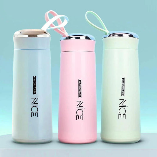 Stainless Steel Vacuum Insulated Water Bottle – Leakproof Thermal Flask for Hot & Cold Drinks | Portable Travel Coffee Mug