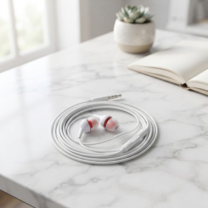 Wired Earphones with Microphone – In-Ear Stereo Headphones with Hands-Free Call & Music Control