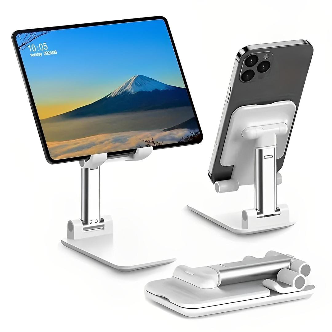Adjustable Foldable Phone & Tablet Stand – Portable Desktop Holder for Smartphones and Tablets