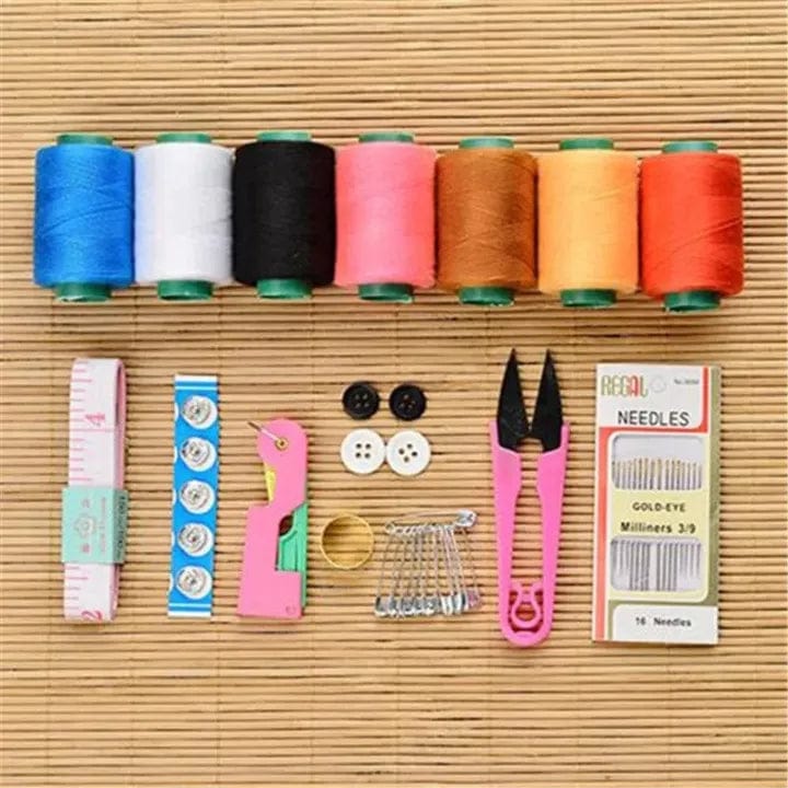 Portable Mini Sewing Kit – Complete Travel Sewing Kit with Threads, Needles, Scissors & Accessories