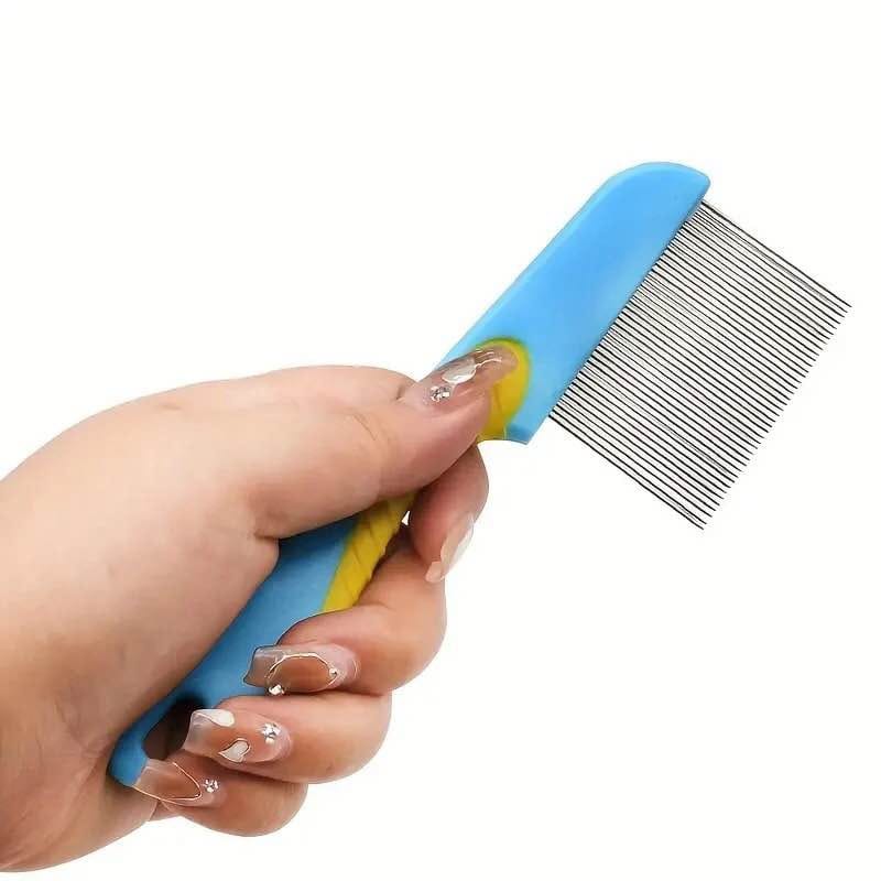 Fine Tooth Flea Comb for Dogs & Cats – Pet Grooming Comb for Fleas, Ticks & Loose Hair