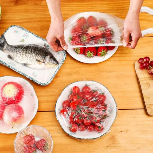 Reusable Food Storage Cover – Elastic Stretch Mesh Food Saver Cover for Fruits, Vegetables & Plates