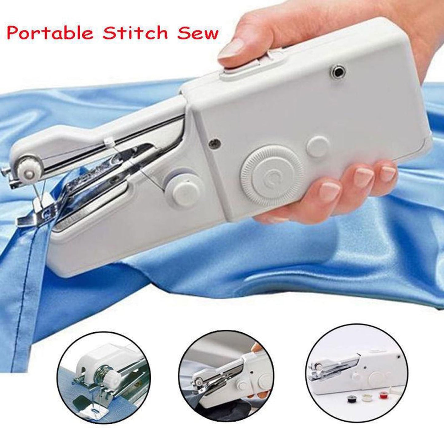 Portable Mini Sewing Machine – Handheld Electric Sewing Machine for Quick Clothing Repairs & DIY