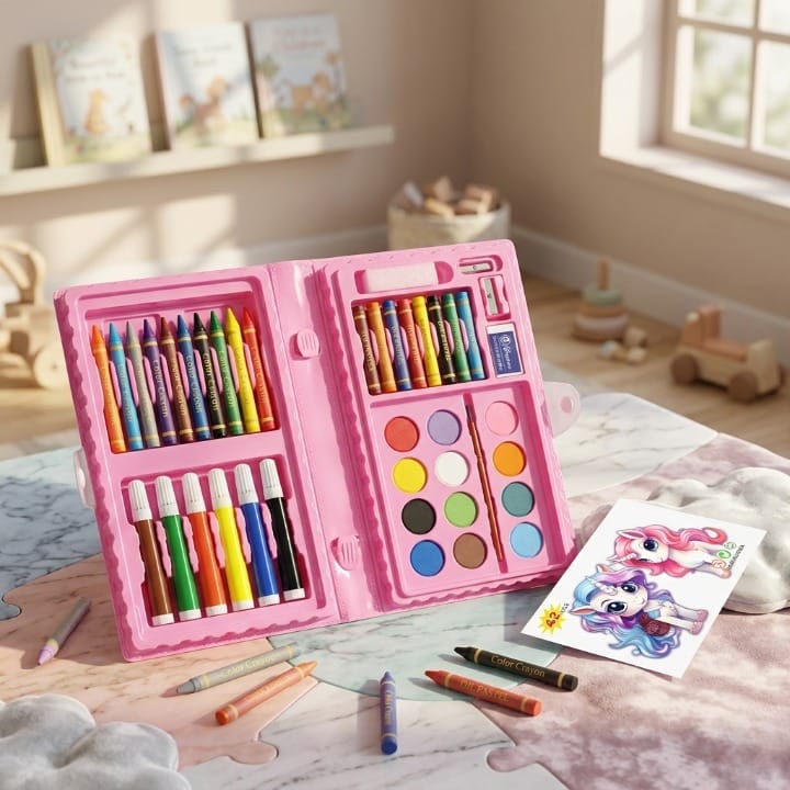 Kids Art & Craft Set – Complete Drawing, Coloring & Painting Kit for Children