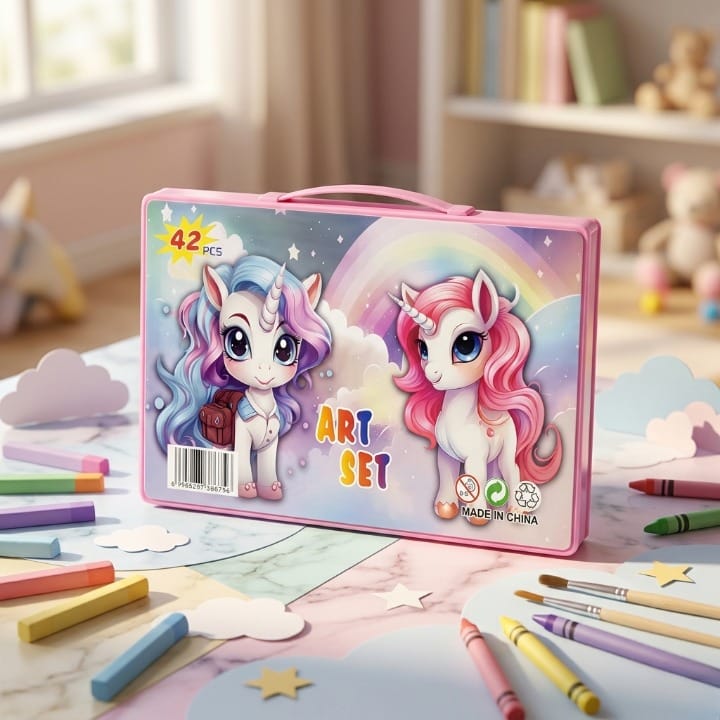 Kids Art & Craft Set – Complete Drawing, Coloring & Painting Kit for Children
