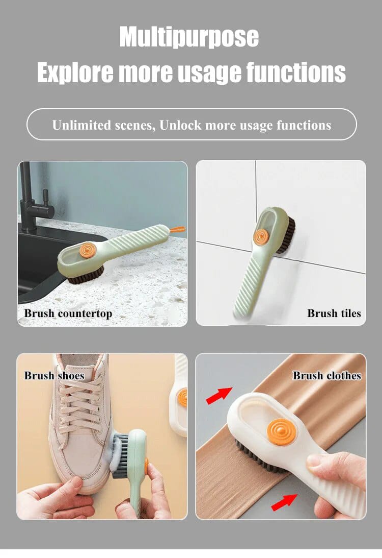 Multipurpose Cleaning Brush – Handheld Scrub Brush for Shoes, Clothes, Tiles & Kitchen