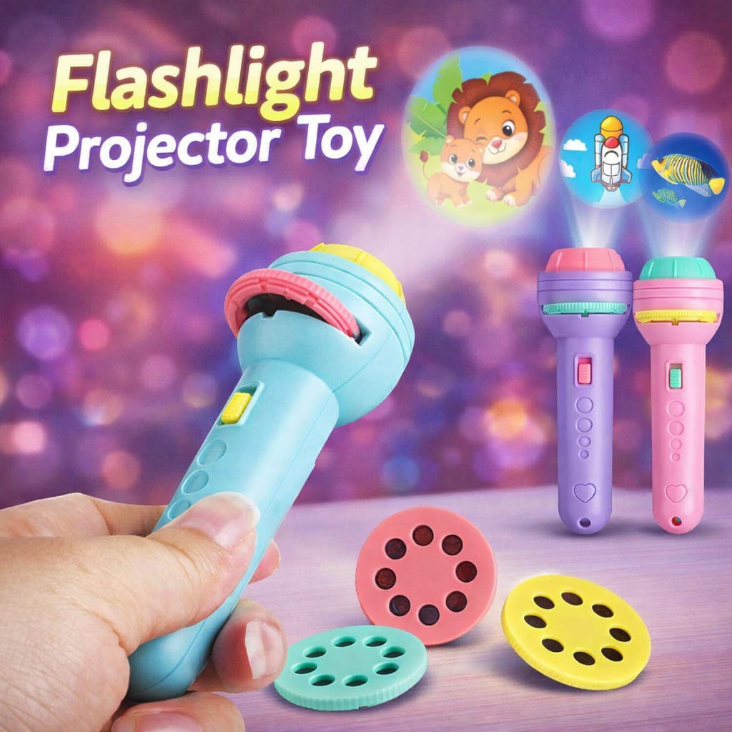 Kids Flashlight Projector Toy – Cute Image Projection Night Light for Children