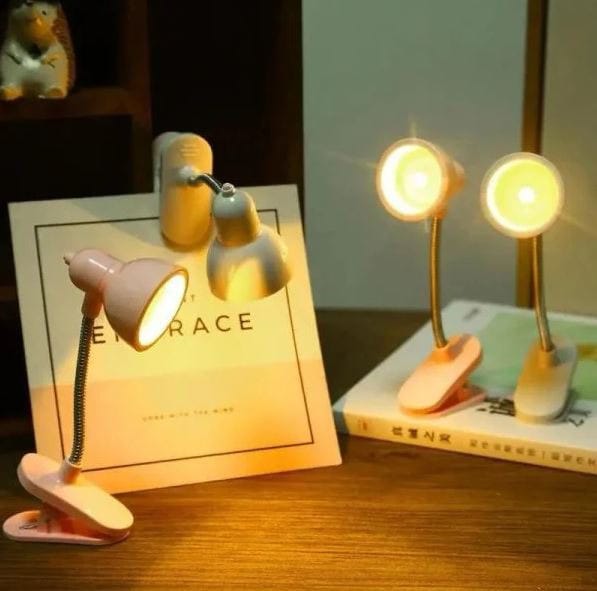Mini LED Desk Lamp – Flexible Gooseneck Clip-On Reading Light for Bedroom, Office & Study
