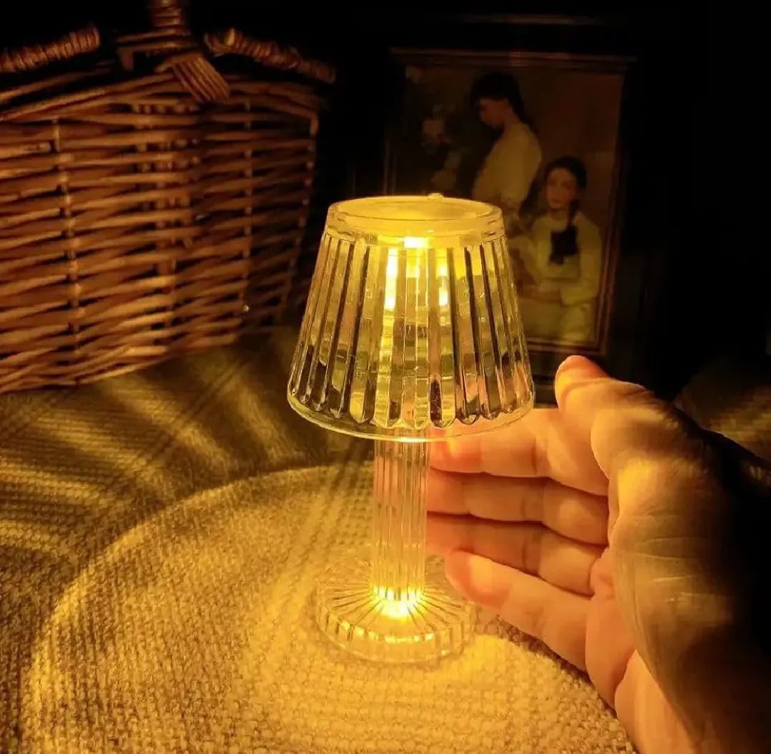Portable LED Table Lamp – Rechargeable Touch Night Light with Warm Ambient Glow