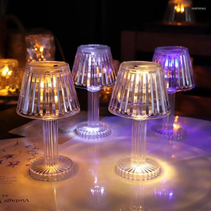 Portable LED Table Lamp – Rechargeable Touch Night Light with Warm Ambient Glow