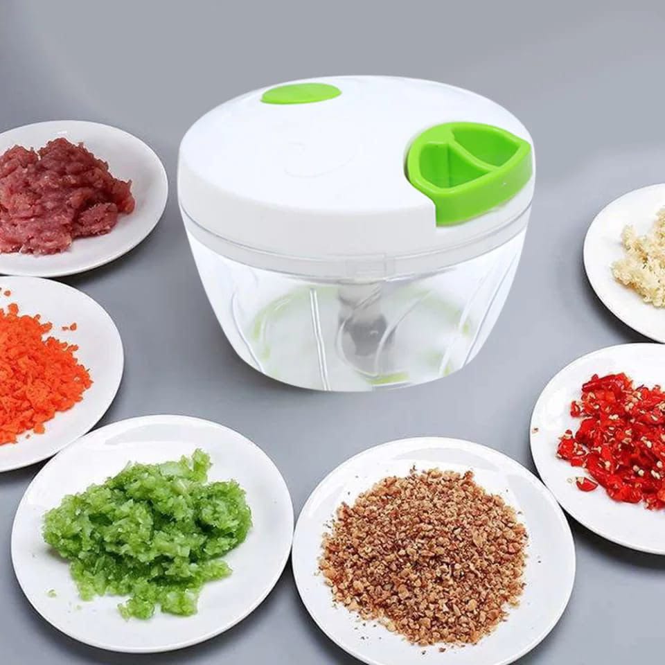Manual Food Chopper – Pull String Vegetable & Onion Chopper with Stainless Steel Blades