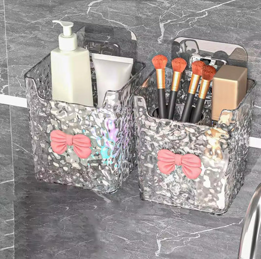 Multi-Purpose Handwoven Desktop Storage Basket & Makeup Organizer