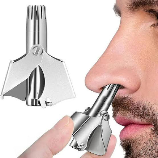 Manual Stainless Steel Nose & Ear Hair Trimmer – Painless Portable Precision Hair Removal Tool