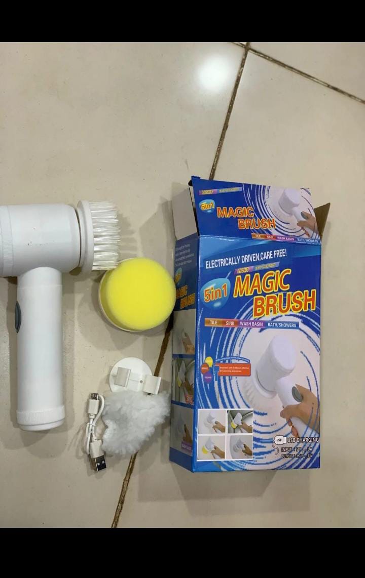 Electric Spin Duster with Extension Pole & Microfiber Cleaning Heads (360° Rotating Motorized Duster)