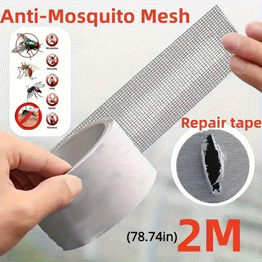 Self-Adhesive Anti-Mosquito Mesh Screen Repair Tape & Window Net Patch (2M Roll)