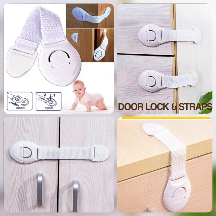 Adjustable Child Safety Cabinet Locks (Multi-Purpose Proofing Straps)