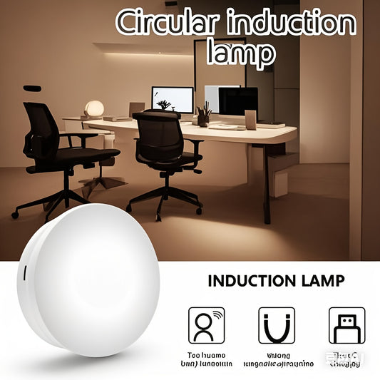 Smart Circular LED Motion Sensor Night Light – Wireless Induction Wall Lamp