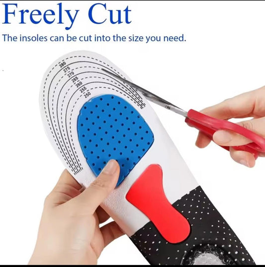 Orthotic Arch Support Shoe Insoles – Plantar Fasciitis & Heel Pain Relief Inserts (Cut-to-Fit)