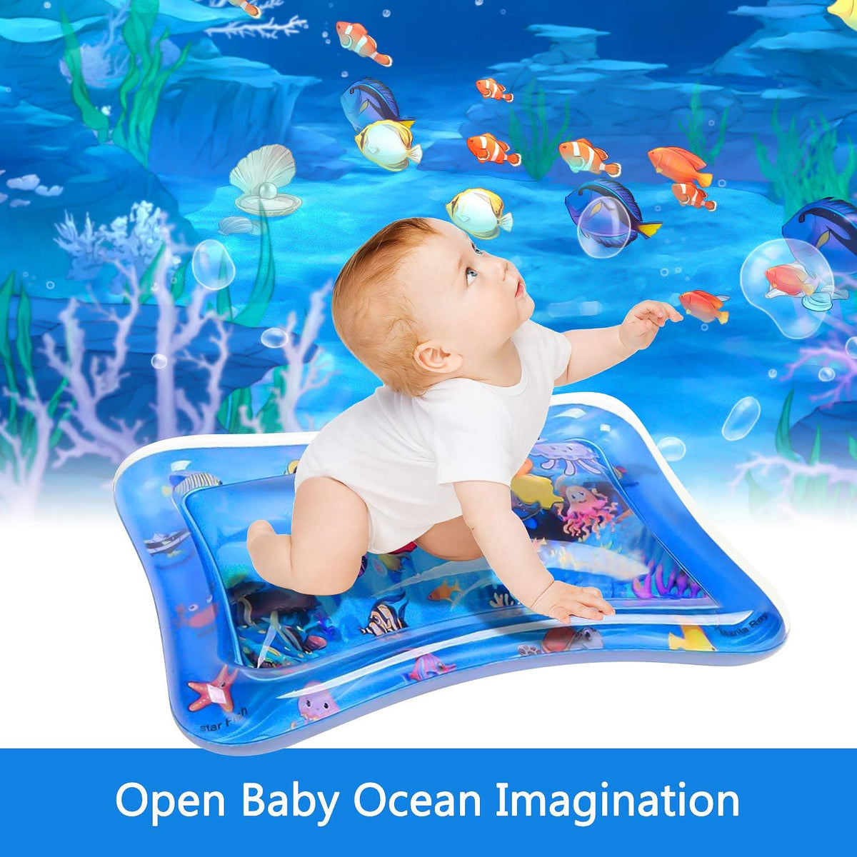 Inflatable Baby Water Play Mat – Tummy Time Activity Center & Sensory Toy