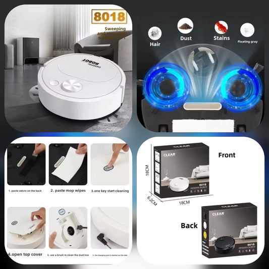3-in-1 Smart Robot Vacuum Cleaner & Mop – Automatic Floor Sweeper & Sweeping Machine