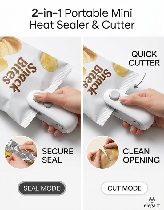 2-in-1 Mini Portable Heat Bag Sealer & Bag Cutter
